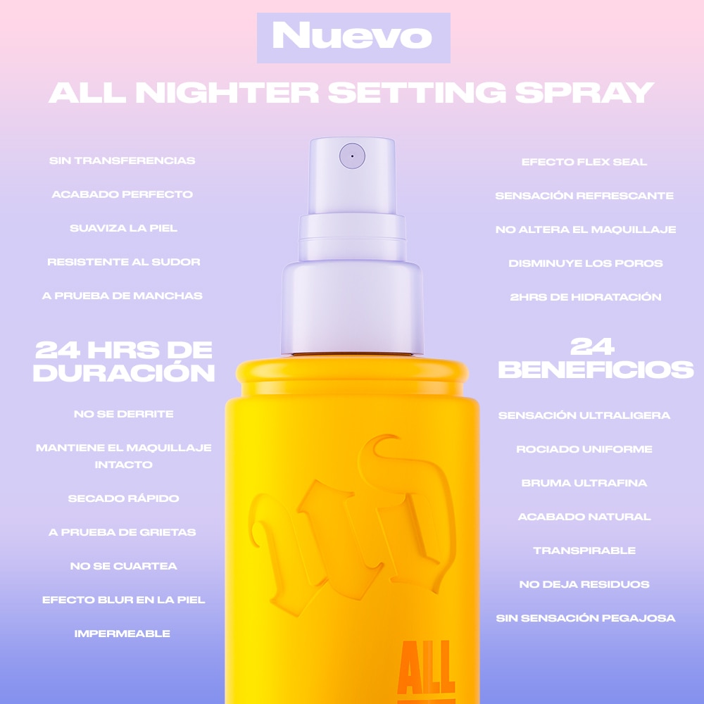 ALL NIGHTER SETTING SPRAY GLOW (SPRAY FIJADOR HIDRATANTE CON ACABADO LUMINOSO)